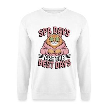 Spa days are the best days cat relaxation - Unisex Sweatshirt - white - Front