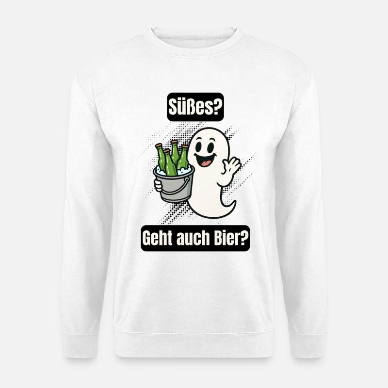 Süßer Geist mit Bier - Unisex Pullover - Weiß