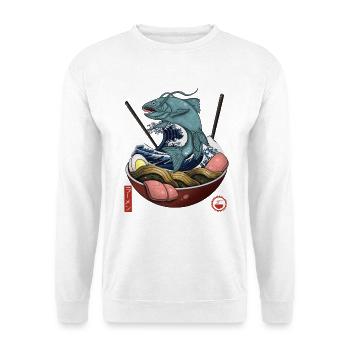 Mythical Fish and Ocean Waves Ramen - Unisex Sweatshirt - white - Front
