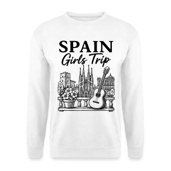 Abstrakte Farbexplosion auf Leinwand - Unisex Pullover - Weiß - Vorne