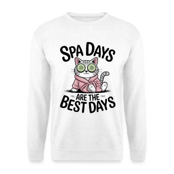 Spa Days Are The Best Days Cat Relaxation - Unisex Sweatshirt - white - Front
