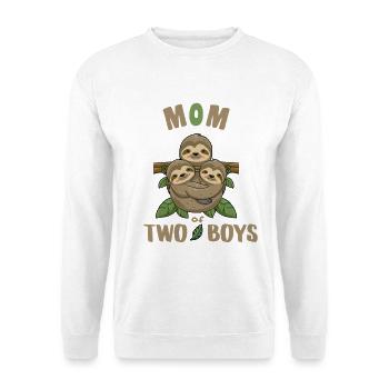 Mutter von zwei Männern – lustige und originelle Geschenkidee - Unisex Pullover - Weiß - Vorne