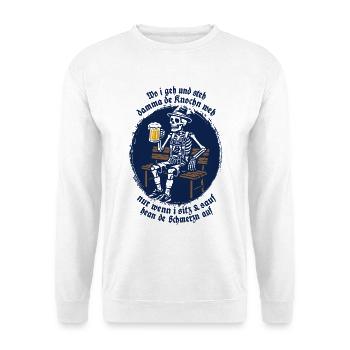 Wherever I go and stand, my bones hurt - Skeleton - Unisex Sweatshirt - white - Front