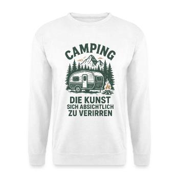 Camping The art of getting lost on purpose - Unisex Sweatshirt - white - Front