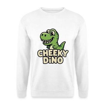 Cheeky Dino cheeky green cartoon dinosaur - Unisex Sweatshirt - white - Front