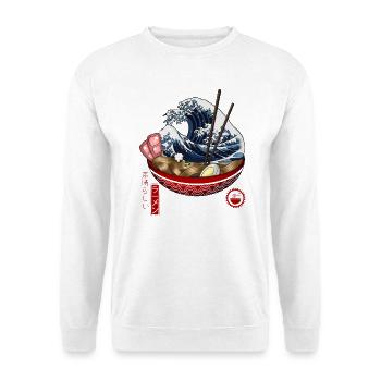 Kawaii Wave Ramen Bowl Design - Sweat-shirt Unisexe - blanc - Devant