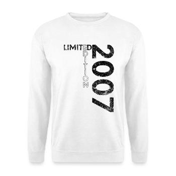 Limited Edition 2007 18. Geburtstag Geschenk - Unisex Pullover - Weiß - Vorne