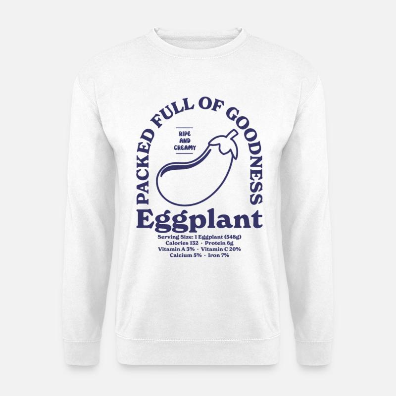 Aubergine - Unisex Pullover - Weiß