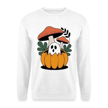 Kürbis Blumen Herbst Wald Natur Halloween - Unisex Pullover - Weiß - Vorne