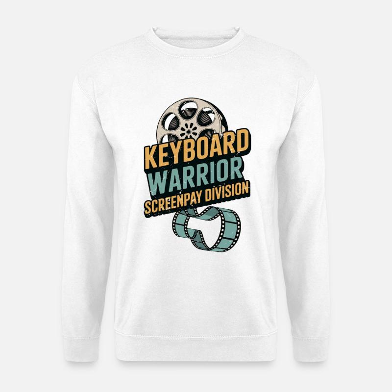 Screenwriter Keyboard Warrior Screenplay Writing - Unisex Sweatshirt - white