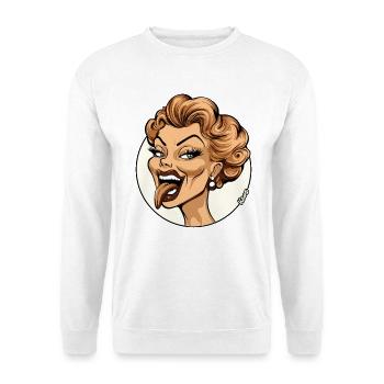Retro Cartoon Comedy woman Illustration - Unisex Sweatshirt - white - Front