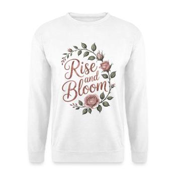 Dicton floral avec chemise Roses - Sweat-shirt Unisexe - blanc - Devant