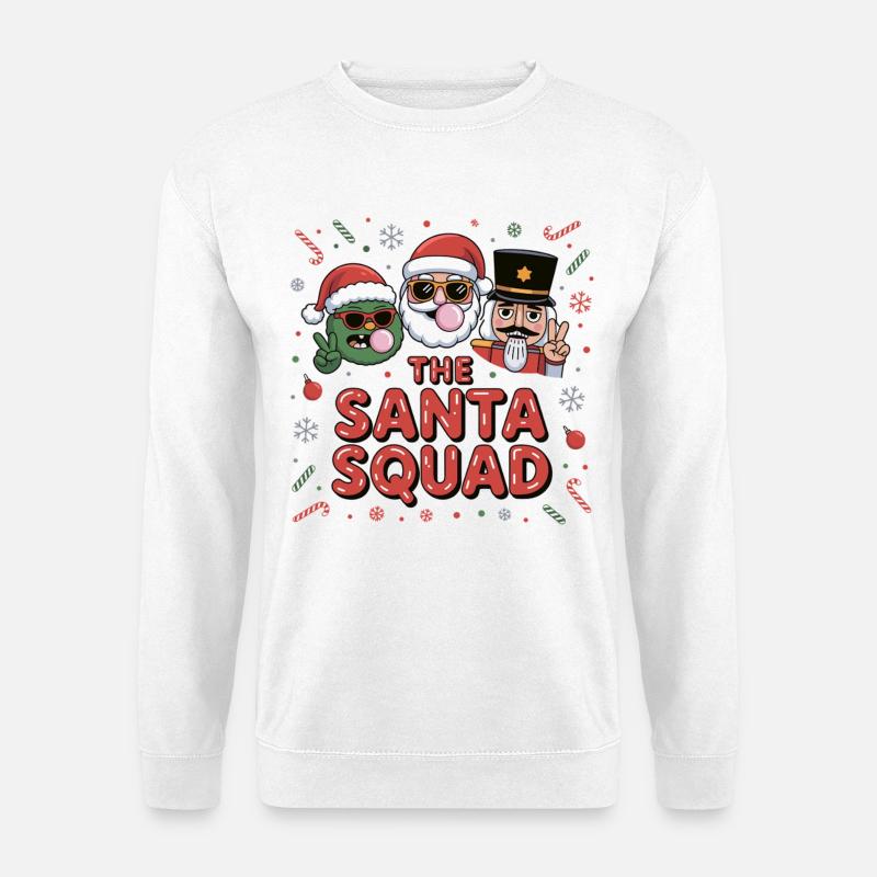 Santa Squad Weihnachts Shirt - Unisex Pullover - Weiß