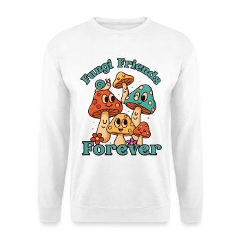 Fungi Friends Forever – Cartoon Design - Unisex Sweatshirt - white - Front