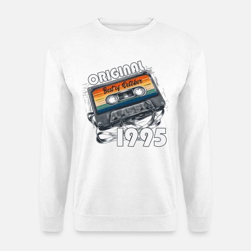 30th Birthday Cassette October Year 1995 - Unisex Sweatshirt - white