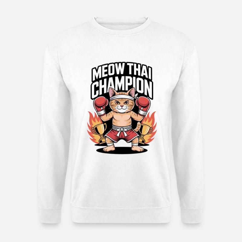 Kampflöwe Katzensieger - Unisex Pullover - Weiß