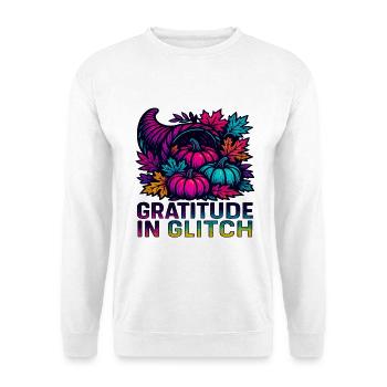 Glitchcore Thanksgiving - Sweat-shirt Unisexe - blanc - Devant