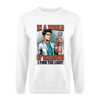 Sonographer In A World Of Shadows I Find Echo Tech - Unisex Pullover - Weiß - Vorne