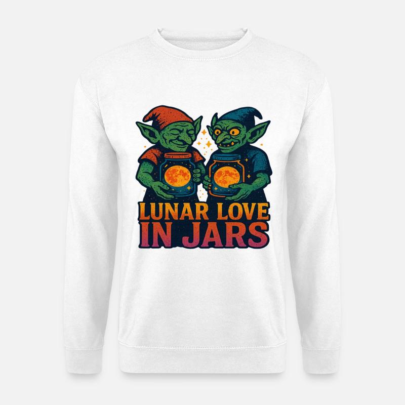 Goblincore Astronomy Goblins - Unisex Pullover - Weiß