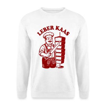 Leberkaas on a skewer or Döner Kebab - Leberkäse - Unisex Sweatshirt - white - Front