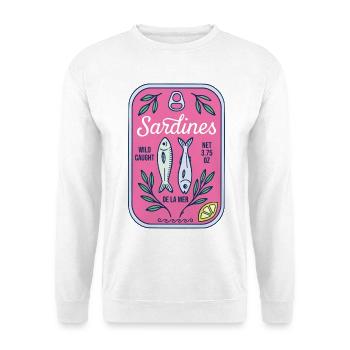 Sardinen - Unisex Pullover - Weiß - Vorne