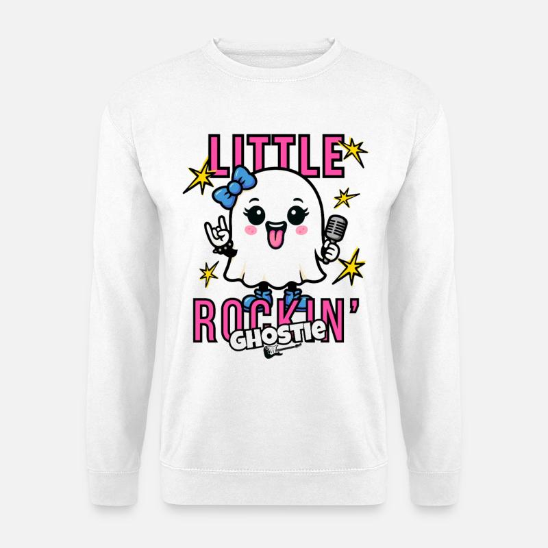 Rock Geist - Little Rockin`Ghost - Unisex Pullover - Weiß
