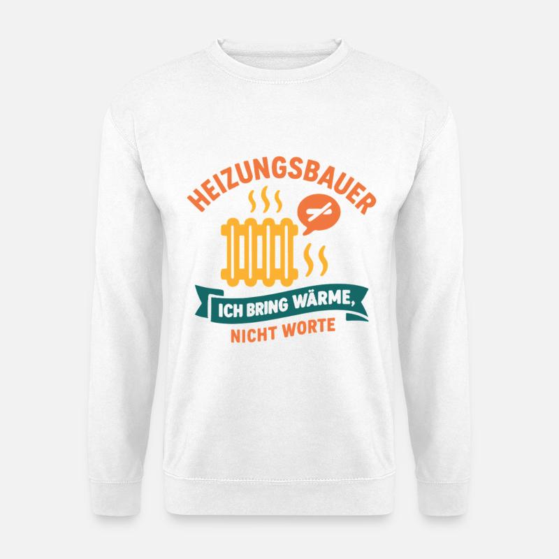 Heating Engineer Funny Motif - Unisex Sweatshirt - white