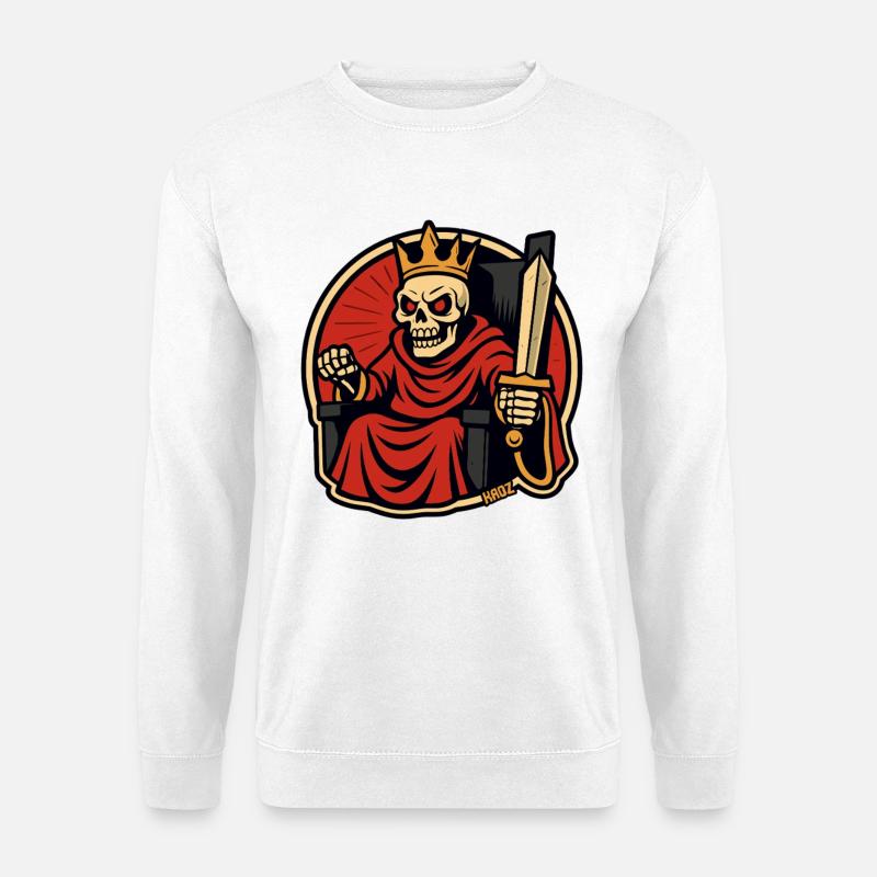 Skeleton King with Sword - Unisex Sweatshirt - white