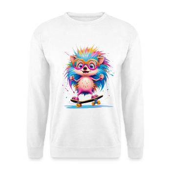 Pate colorée hérisson - Sweat-shirt Unisexe - blanc - Devant