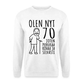 70 Birthday Man 70s I'm 70 Years Old - Unisex Sweatshirt - white - Front
