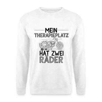 Therapie auf zwei Rädern : Mountainbike fahren - Unisex Pullover - Weiß - Vorne