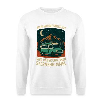 Nature Extérieur Camping-car Ciel étoilé Aventure - Sweat-shirt Unisexe - blanc - Devant