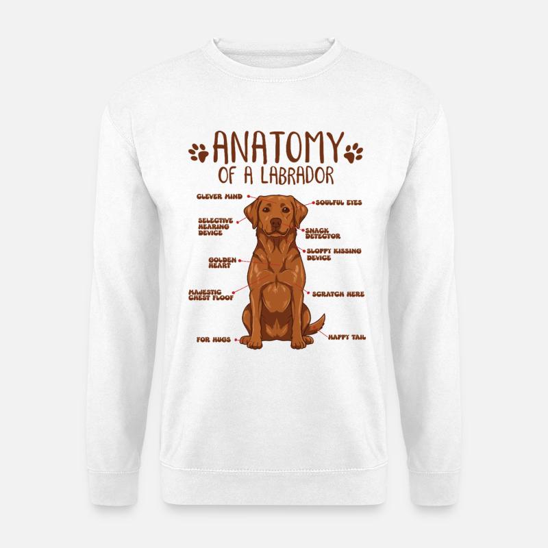 Anatomie eines Fox Red Labradors - Unisex Pullover - Weiß