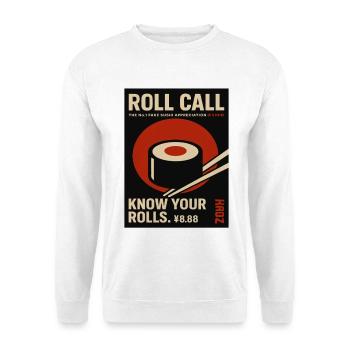 Roll Call Sushi Fake Magazin - Unisex Pullover - Weiß - Vorne