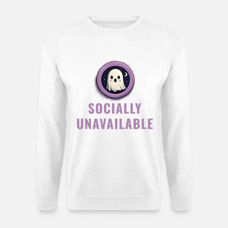Spukgeist Mondnacht Logo - Unisex Pullover - Weiß