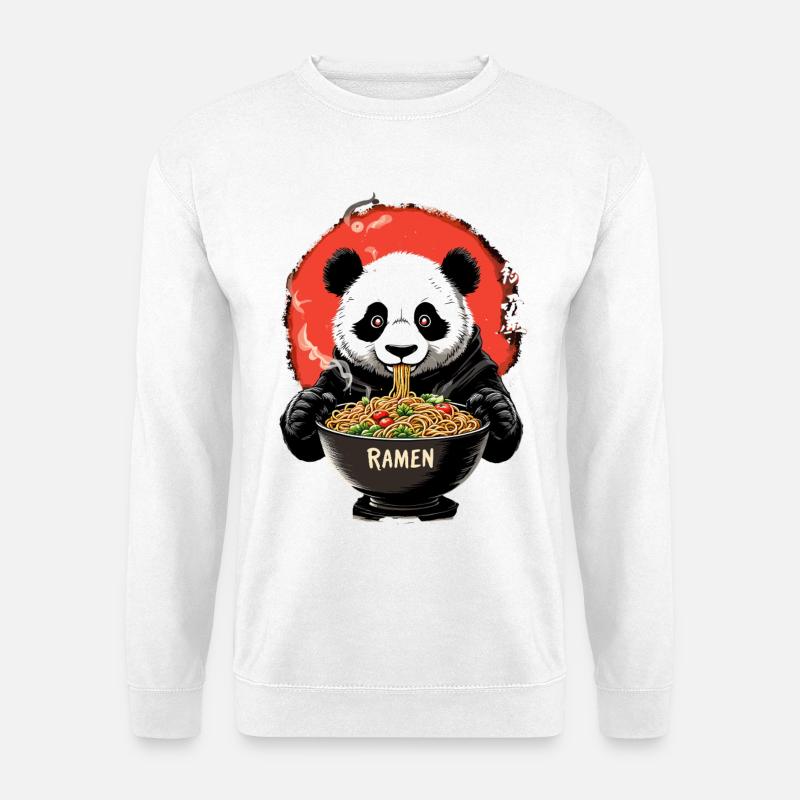 Panda Ramen Master Bowl - Unisex Sweatshirt - white