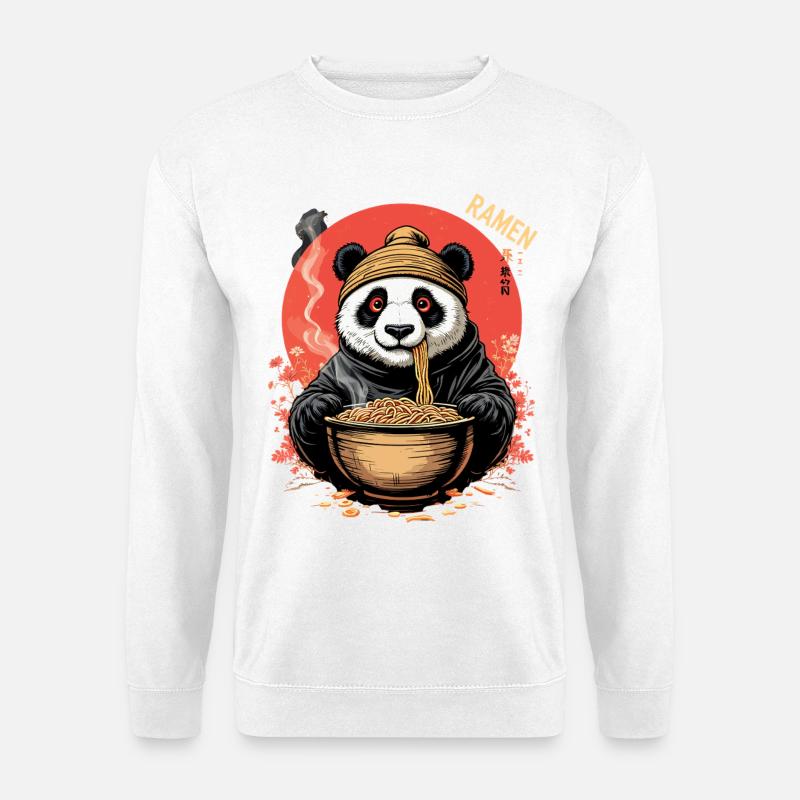 Panda Ramen Bowl Illustration - Unisex Pullover - Weiß