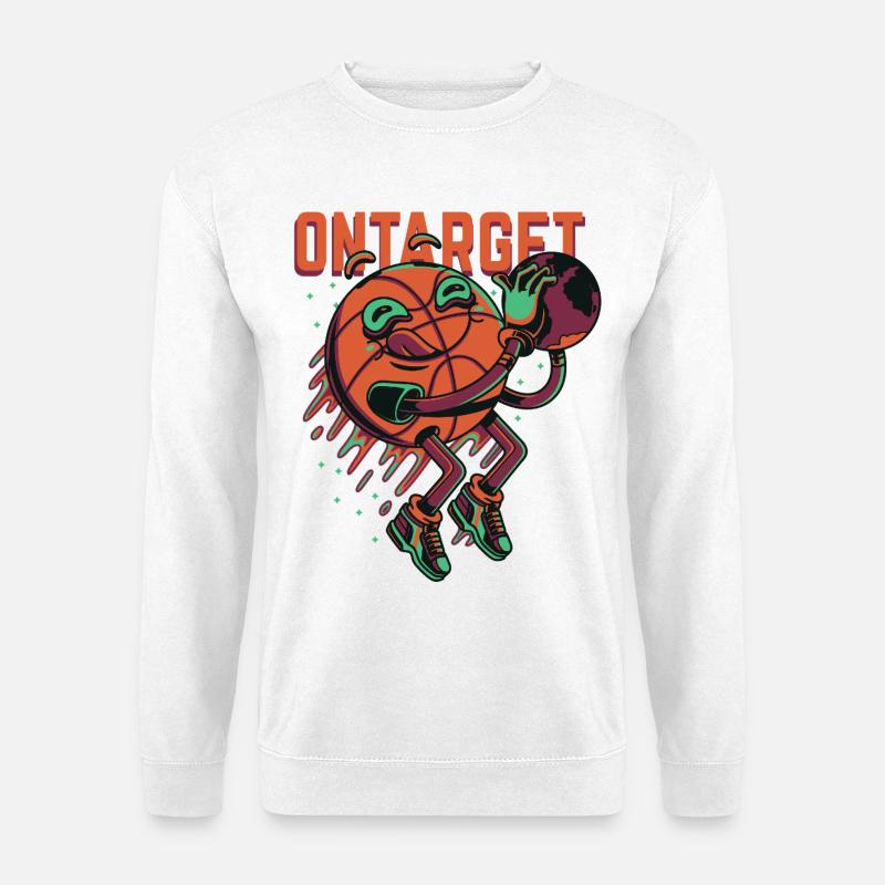 Cartoon Basketball - Unisex Pullover - Weiß