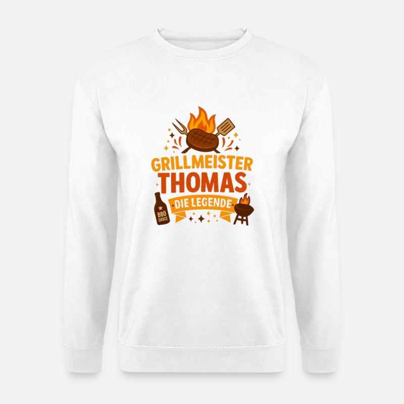 Grillmeister Thomas Die Legende - Unisex Pullover - Weiß