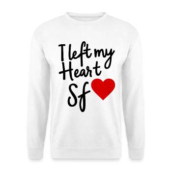 I Left my Heart San Francisco Liebe - Unisex Pullover - Weiß - Vorne