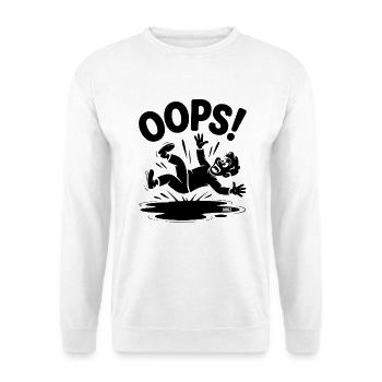OOPS Sturz Cartoon Lustiger Fall - Unisex Pullover - Weiß - Vorne