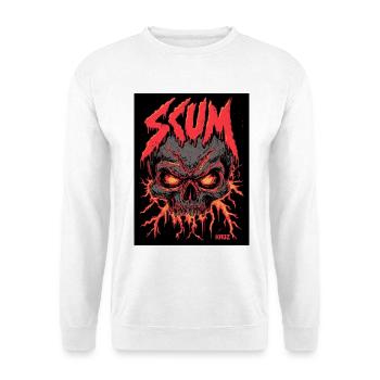 Skull Inferno Graphic Tee - Unisex Sweatshirt - white - Front