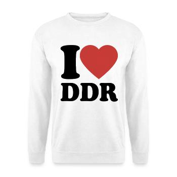 J’aime DDR - Coeur - Ostalgie - Ossi - Sweat-shirt Unisexe - blanc - Devant