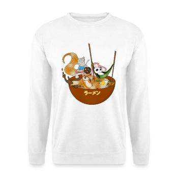 Corgi Panda Cat Ramen Bowl - Unisex Sweatshirt - white - Front