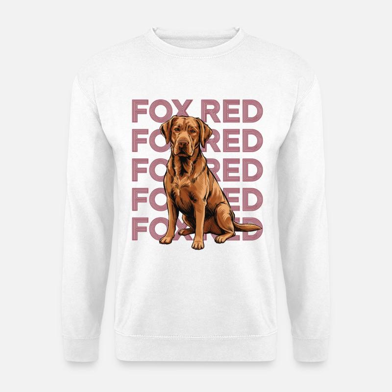 Fox Red Labrador Porträt - Unisex Pullover - Weiß