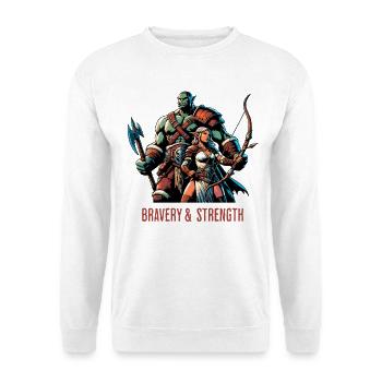 Bravery & Strength Gamer Hoodie Ork Gaming T-Shirt - Unisex Sweatshirt - white - Front