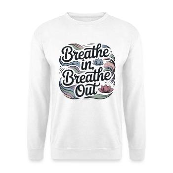 Boho Lotus Atme Ein Atme Aus - Unisex Pullover - Weiß - Vorne