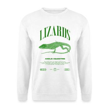 Cuban Knight Anole Reptile Keeper Lizard - Unisex Sweatshirt - white - Front