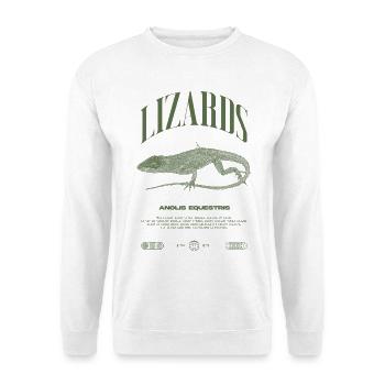Cuban Knight Anole Reptile Keeper Lizard - Unisex Sweatshirt - white - Front