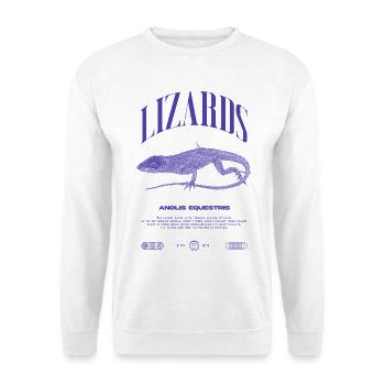 Cuban Knight Anole Reptile Keeper Lizard - Unisex Sweatshirt - white - Front